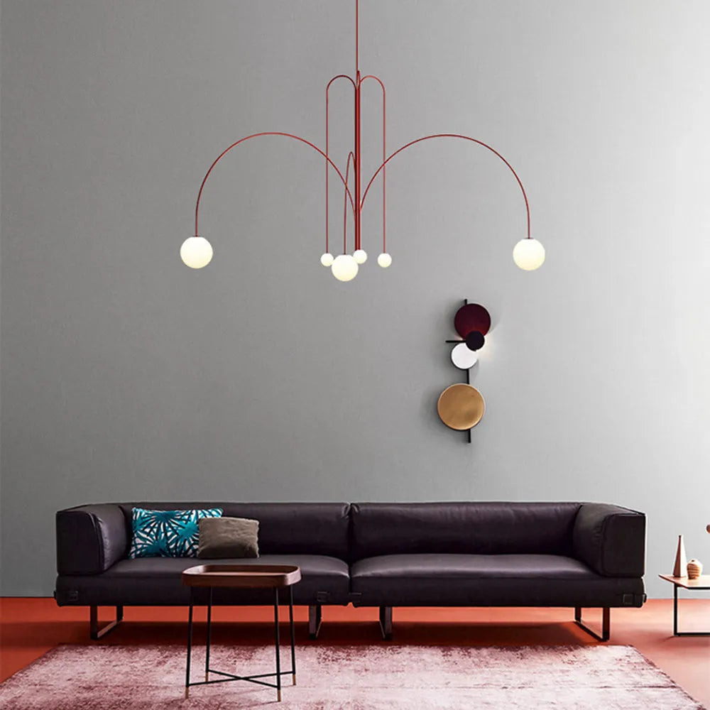 Lampa Wisząca Arvyn z Podwójną Szklaną Bańką