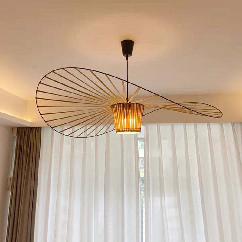 Lampa wisząca Xelion Nowoczesna Kwiatowa Tkanina Czarna/Biała/Złota/Brązowa