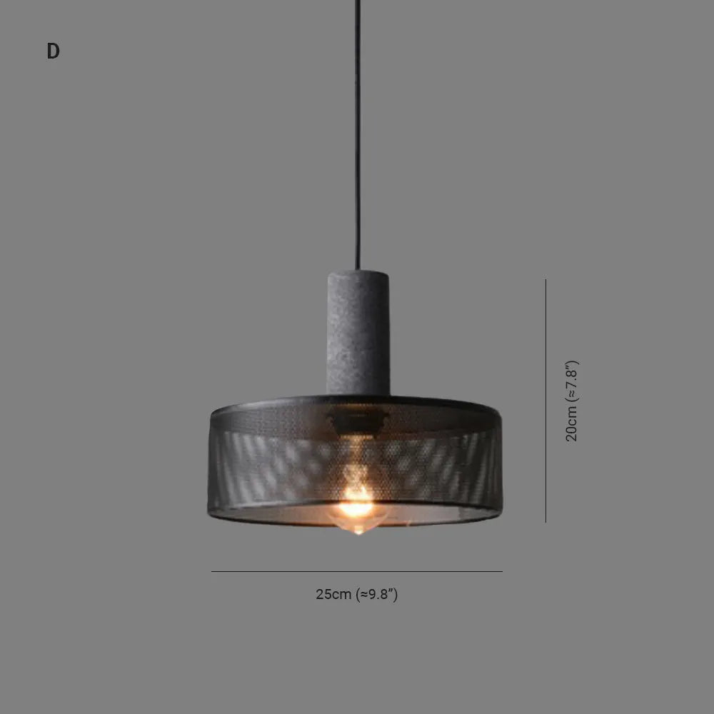 Vireth Lampa Wisząca Industrialna Cylindryczna Cementowa