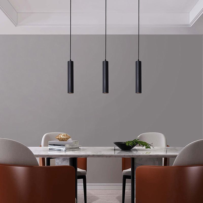Lampa Wisząca Solira Nowoczesna Cylindryczna Liniowa Czarna