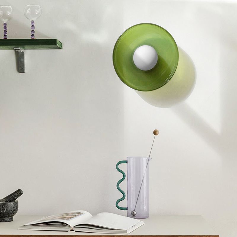Lampa Sufitowa Solven ze Szklanym Kloszem w Kształcie Bębna