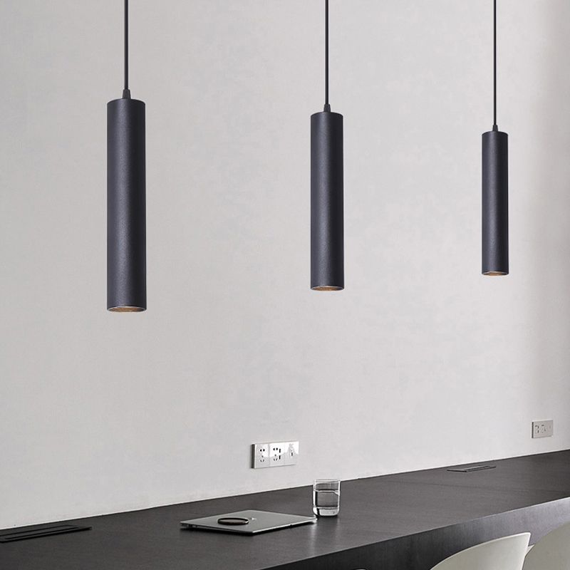 Lampa Wisząca Solira Nowoczesna Cylindryczna Liniowa Czarna