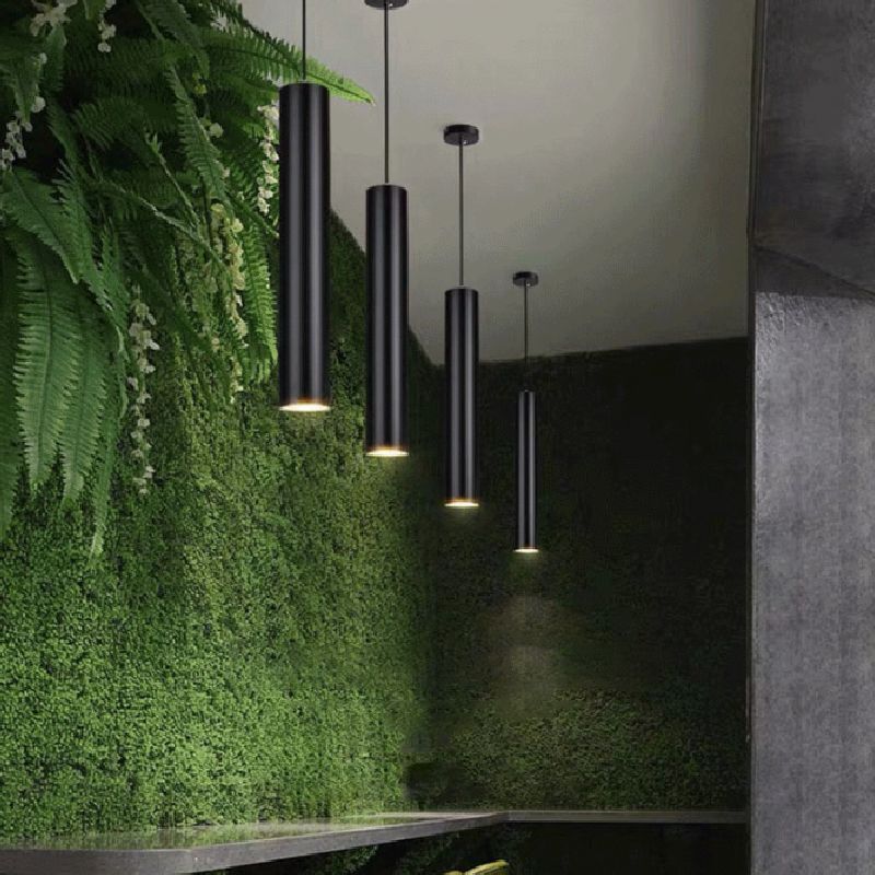 Lampa Wisząca Solira Nowoczesna Cylindryczna Liniowa Czarna