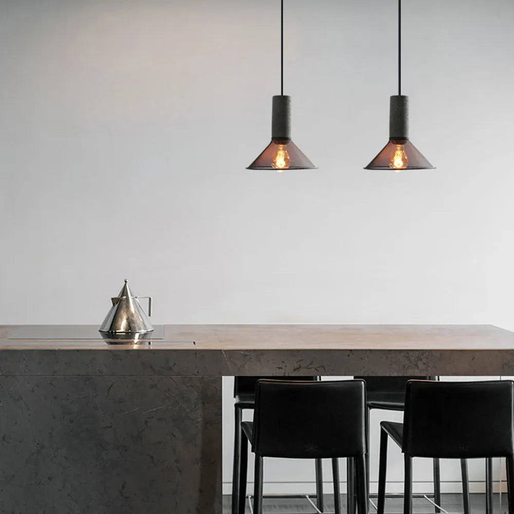 Vireth Lampa Wisząca Industrialna Cylindryczna Cementowa