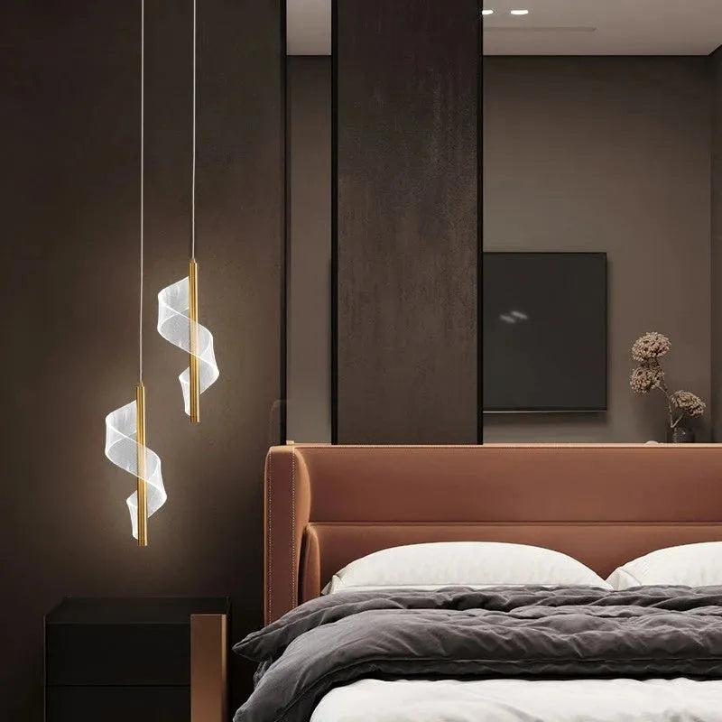 Lampa wisząca Alven Vintage Złota Wstążka