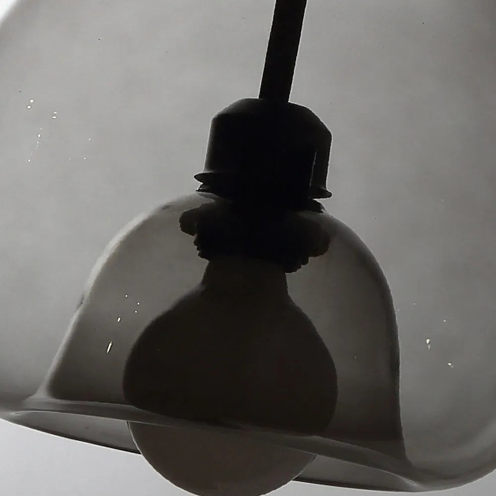Lampa wisząca Norvia Szklana Kula Bursztynowy/Dymny Szary