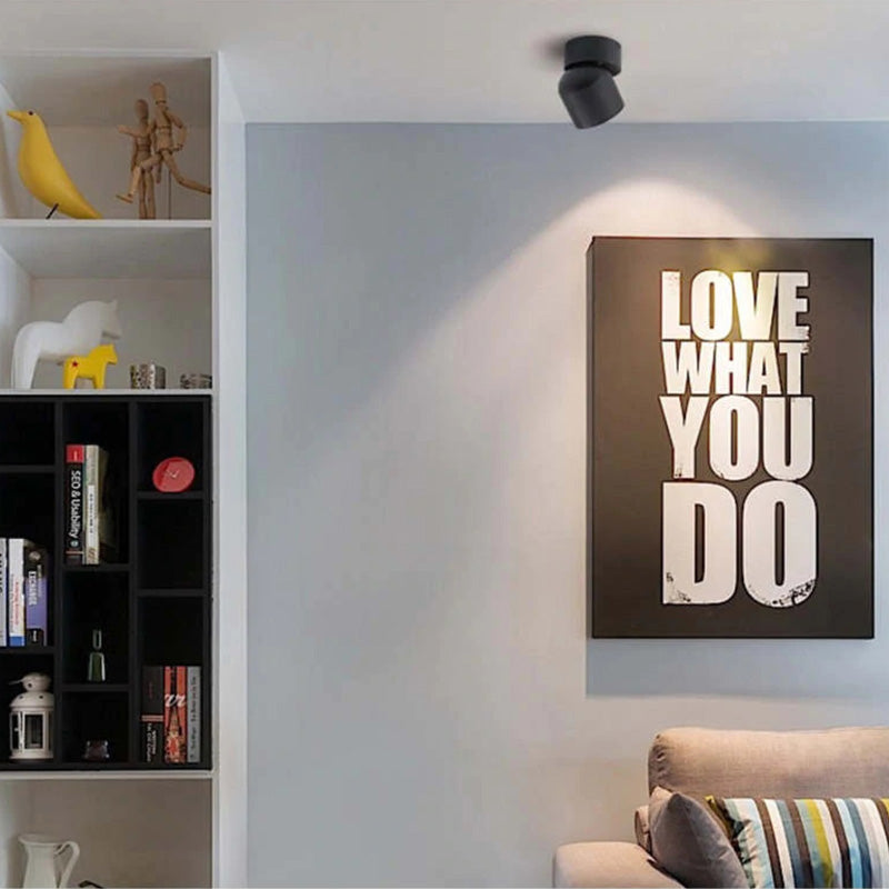 Lurix Spot Nowoczesna Lampa Sufitowa LED Natynkowa, Czarny/Biały