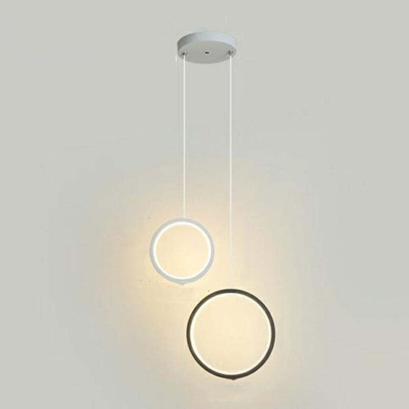 Kori Nowoczesna Lampa Wisząca LED Czarno/Biała do Salonu