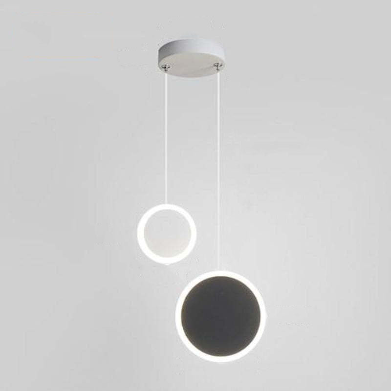 Kori Nowoczesna Lampa Wisząca LED Czarno/Biała do Salonu