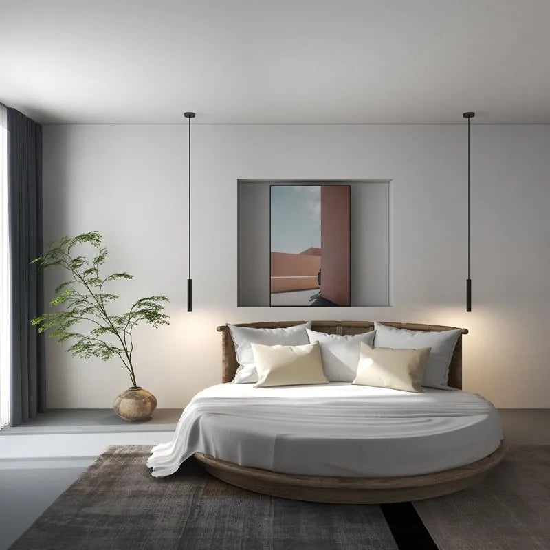 Selvor Lampa Wisząca Minimalistyczna Liniowa Czarna