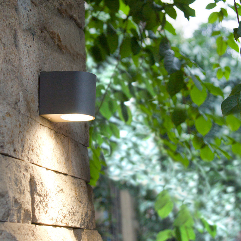 Koraq Minimalistyczna Kwadratowa Lampa Zewnętrzna Ścienna, Czarna