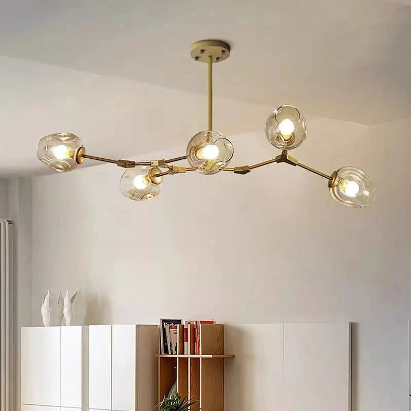 Zerin Nordycka Nowoczesna Szklana Lampa Wisząca z Przezroczystymi Bańkami