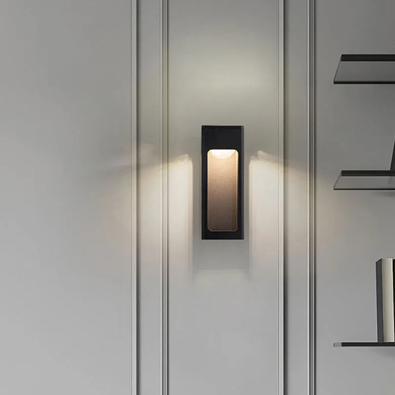 Teniq Nowoczesna Wodoodporna Minimalistyczna Geometryczna Zewnętrzna Lampa Ścienna