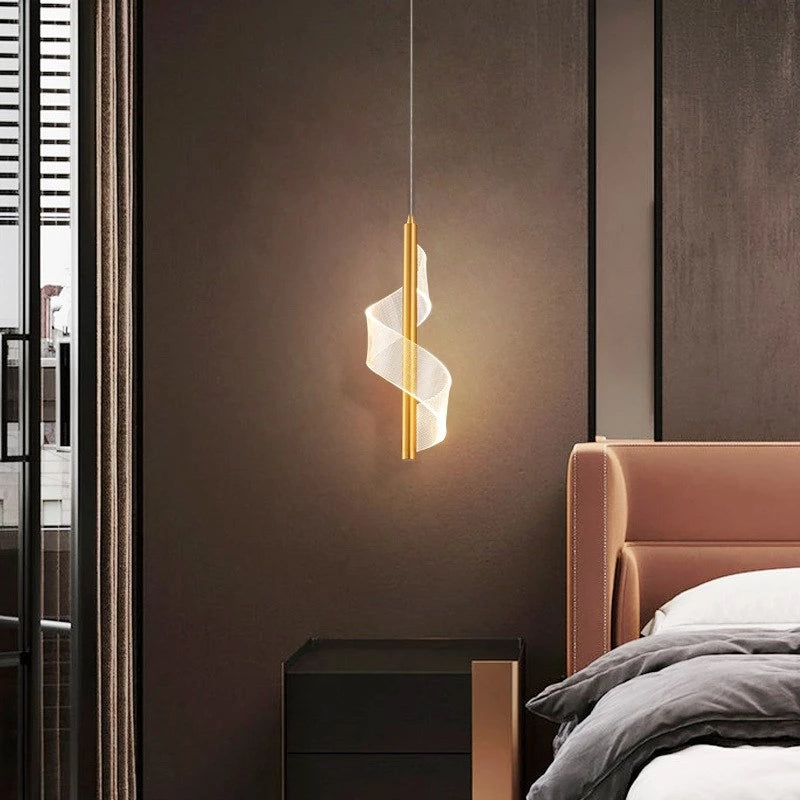 Lampa wisząca Alven Vintage Złota Wstążka