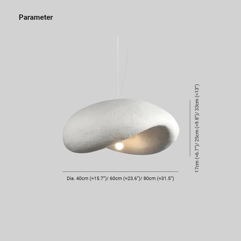 Lampa wisząca Cosmo w kształcie chmury w stylu Wabi Sabi