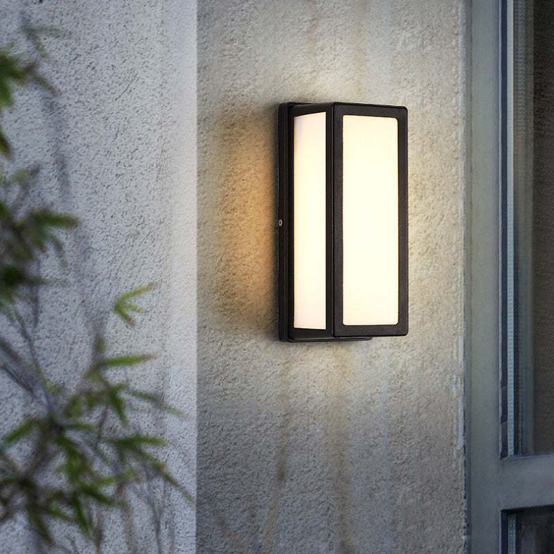 Noven Nowoczesna Zewnętrzna Lampa Ścienna Wodoodporna Krzyżowa Czarna