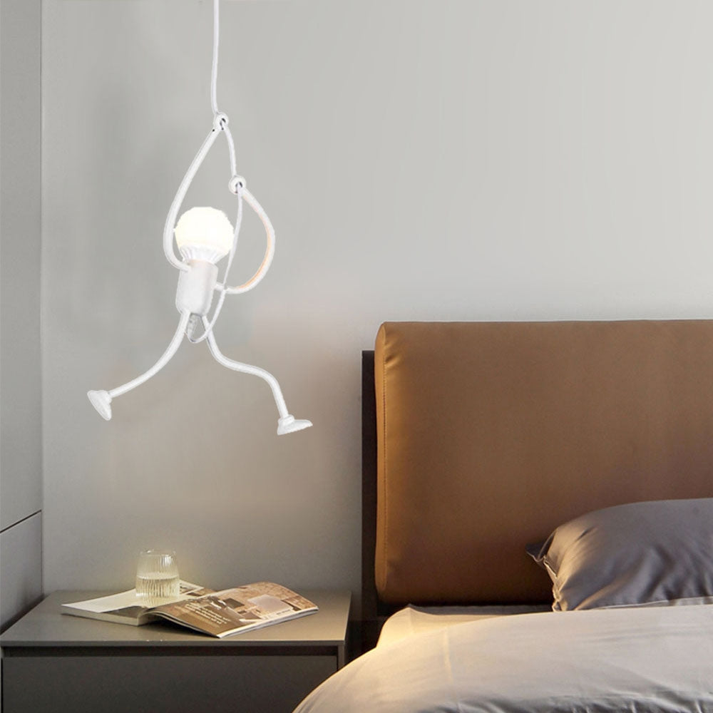 Esi Retro Nowoczesna Lampa Wisząca Iron Man, Czarna