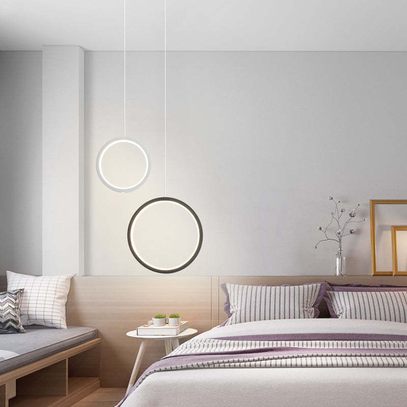 Kori Nowoczesna Lampa Wisząca LED Czarno/Biała do Salonu