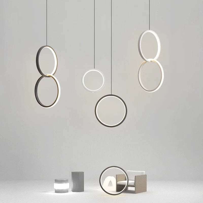 Kori Nowoczesna Lampa Wisząca LED Czarno/Biała do Salonu