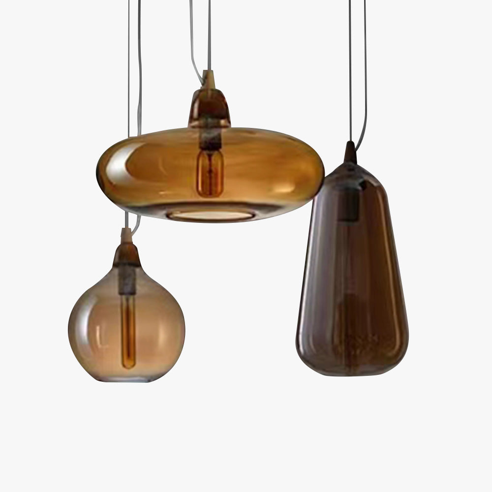 Lampa Wisząca Sorvex Bursztynowe Szkło
