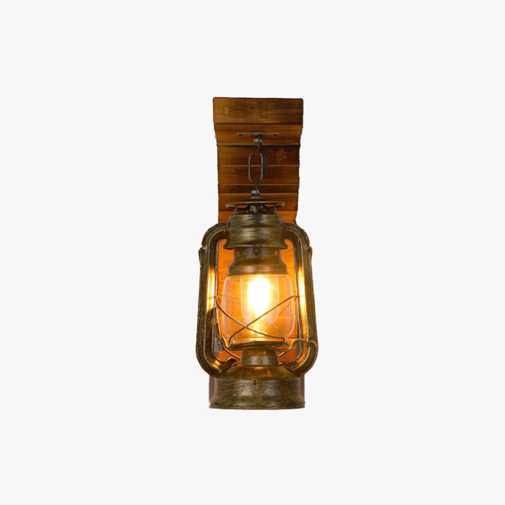 Lampa ścienna Orlena Latarnia Vintage Rustykalna Drewniana