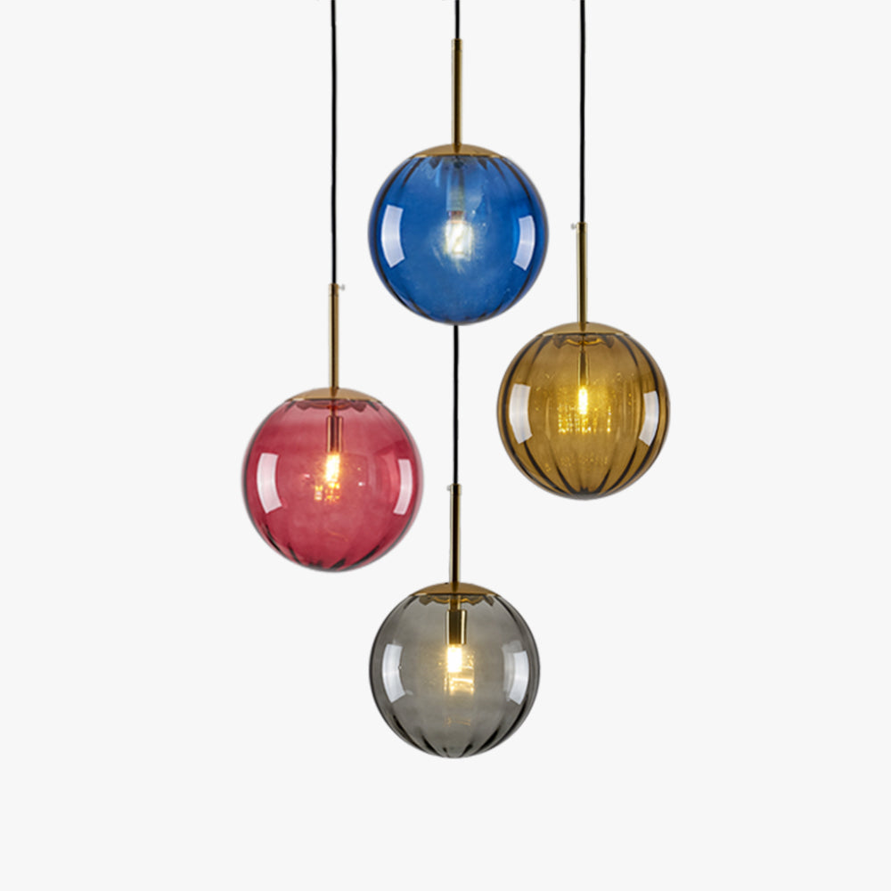 Lampa wisząca Elsyn, szklana kula, nowoczesna