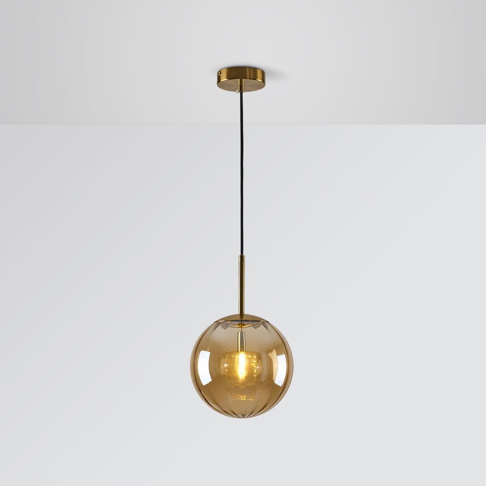 Lampa wisząca Elsyn, szklana kula, nowoczesna