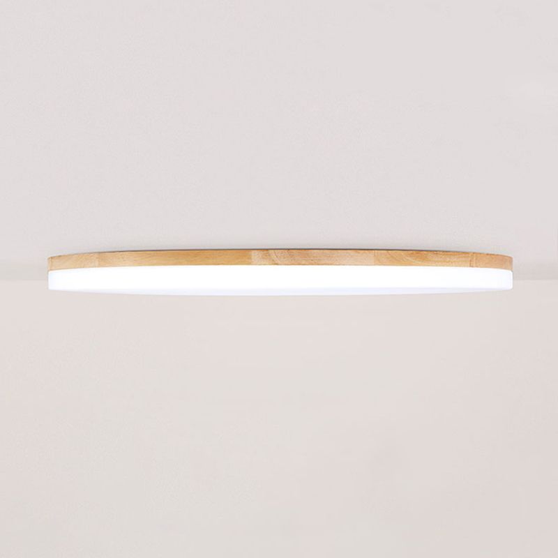 Lampa Sufitowa Norev Slim Okrągła z Drewnianą Ramą