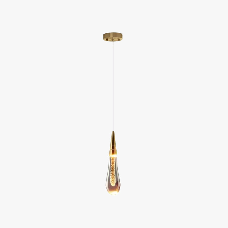 Lampa Wisząca Eloria Kryształowa Kropla Złota