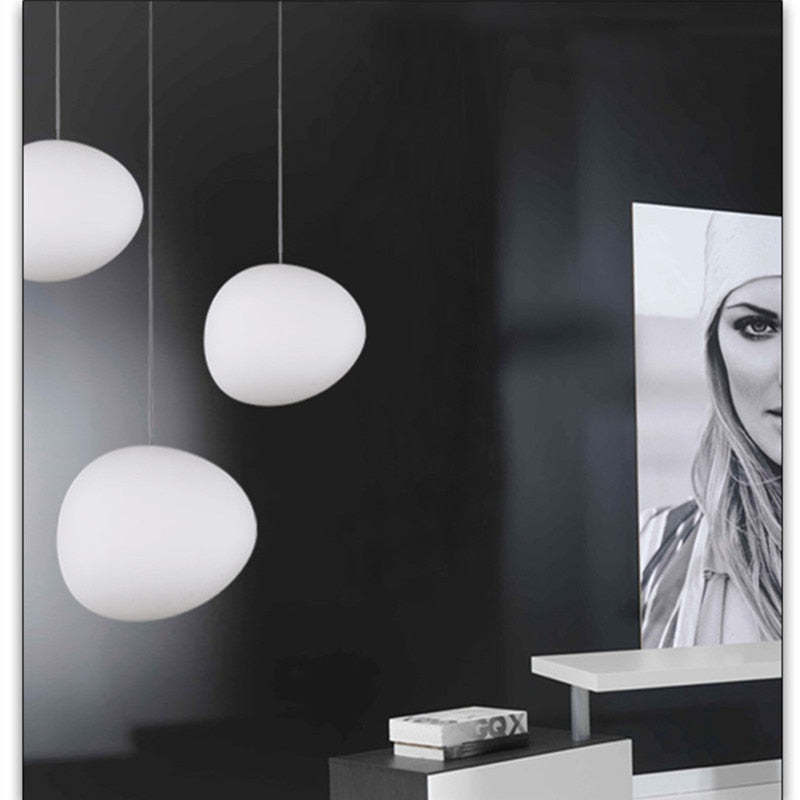 Elvora Lampa Wisząca Elegancka Szklana Kula w Kształcie Jajka