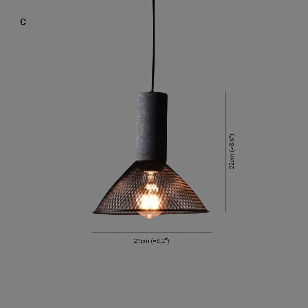 Vireth Lampa Wisząca Industrialna Cylindryczna Cementowa