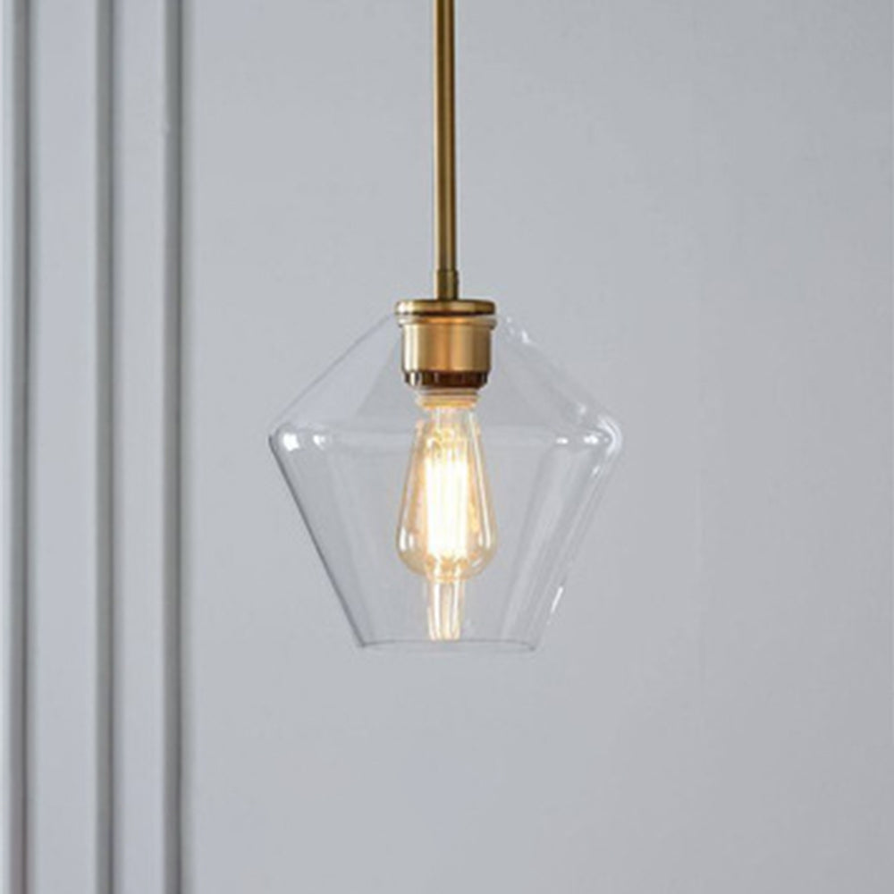Virelo Lampa Wisząca Szkło Przezroczyste/Bursztynowe Diament