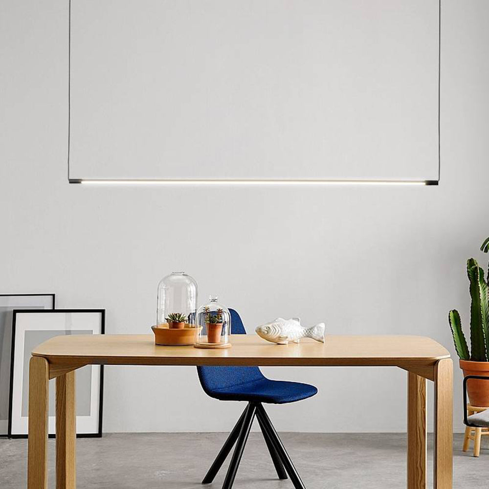 Lampa Wisząca Miren Minimalistyczna Liniowa Czarna