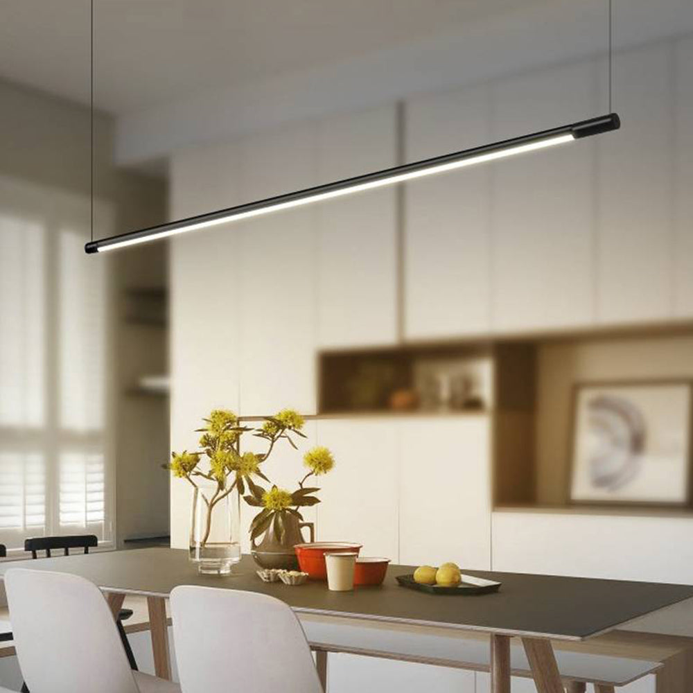 Lampa Wisząca Miren Minimalistyczna Liniowa Czarna