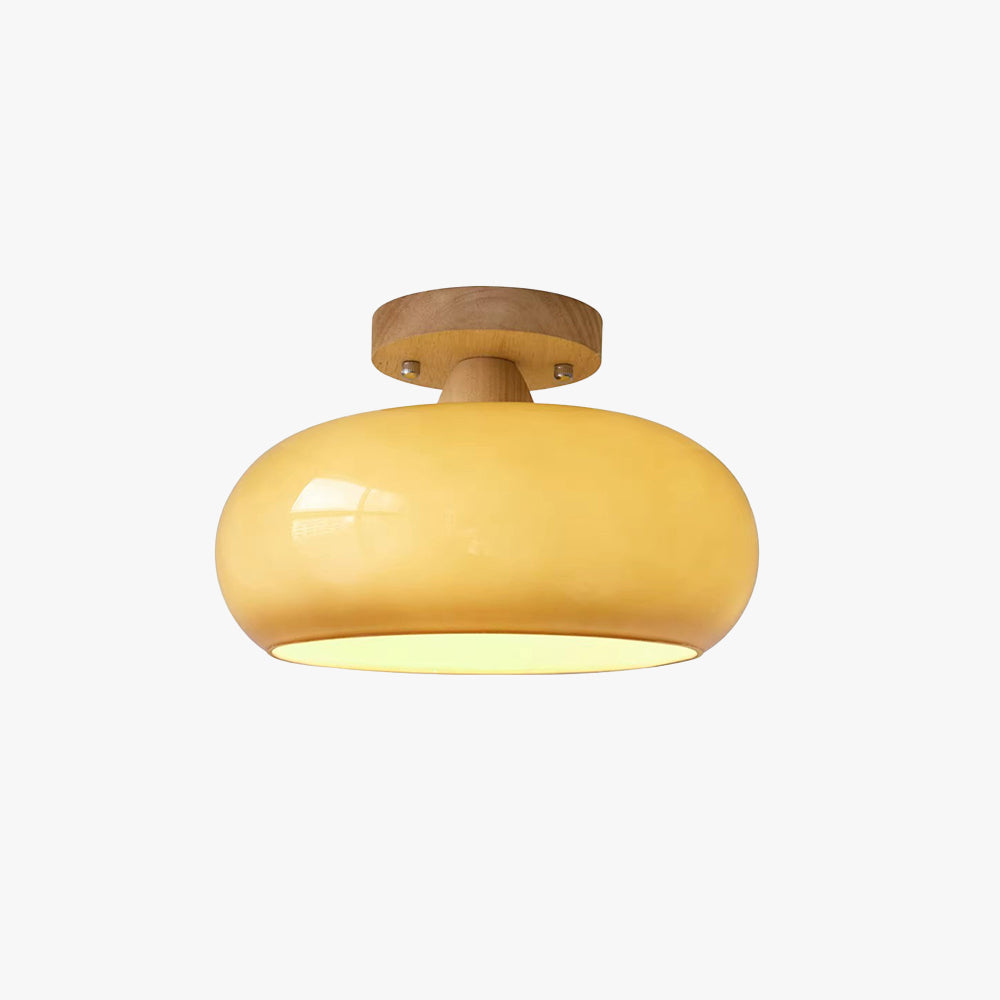 Lampa Sufitowa Velorn Natynkowa Drewniana