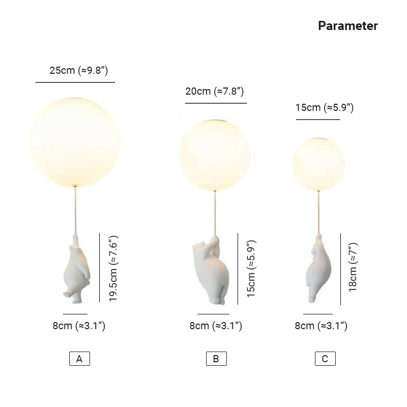Seron Lampa Sufitowa / Wisząca Niedźwiedź Balon