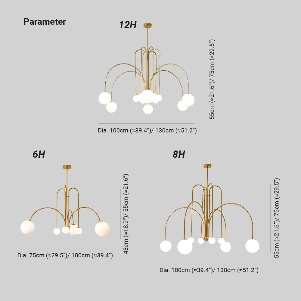Lampa Wisząca Arvyn z Podwójną Szklaną Bańką
