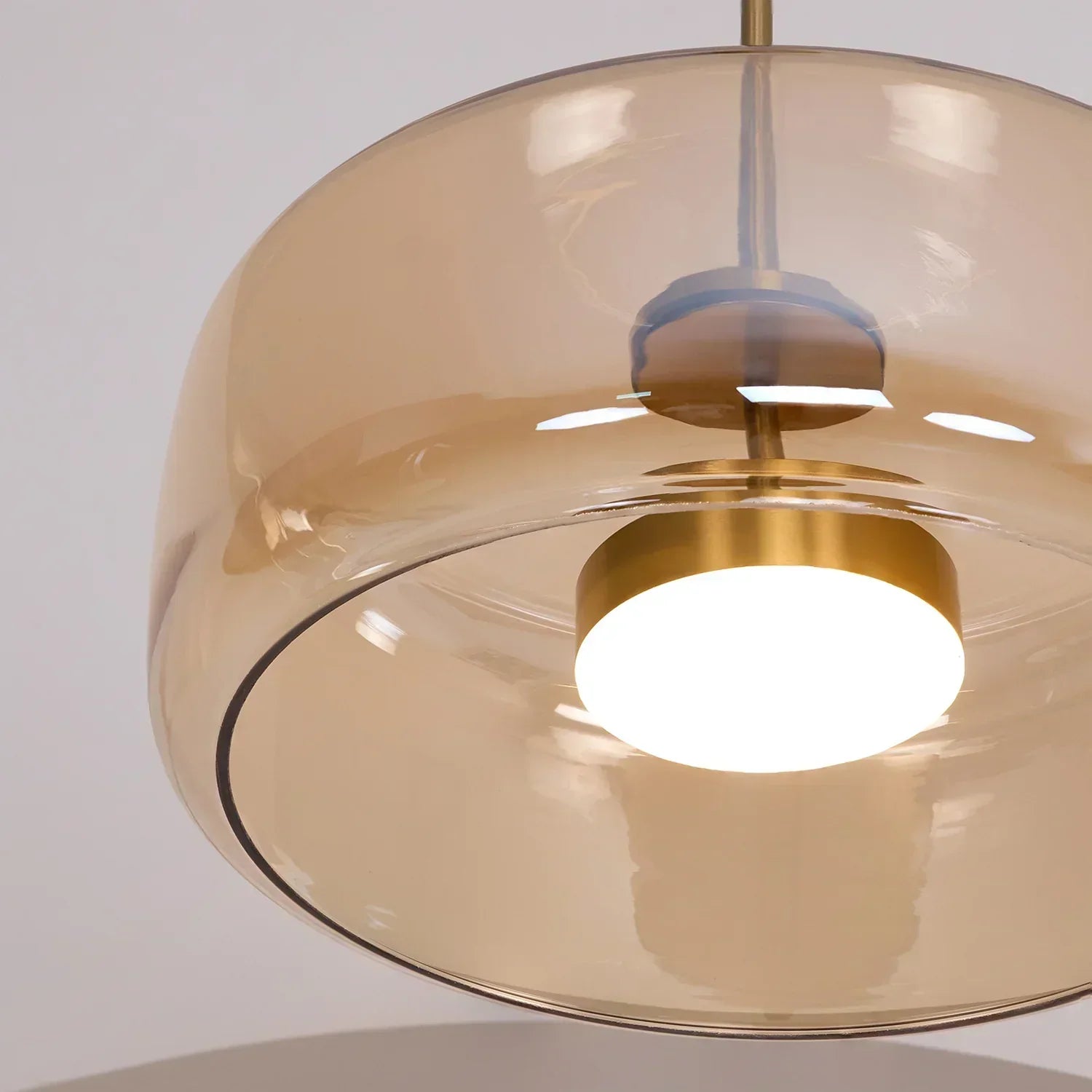 Lioren Lampa Wisząca Nowoczesna Szklana Przezroczysta/Dymna/Bursztynowa