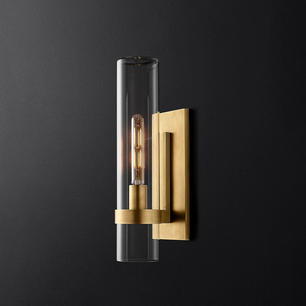 Zenil Szklany Cylinder Nowoczesna Lampa Ścienna