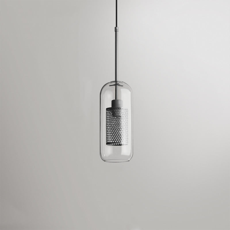 Nerel Współczesna Złota Lampa Wisząca, Szklana, Kula/Cylindryczna