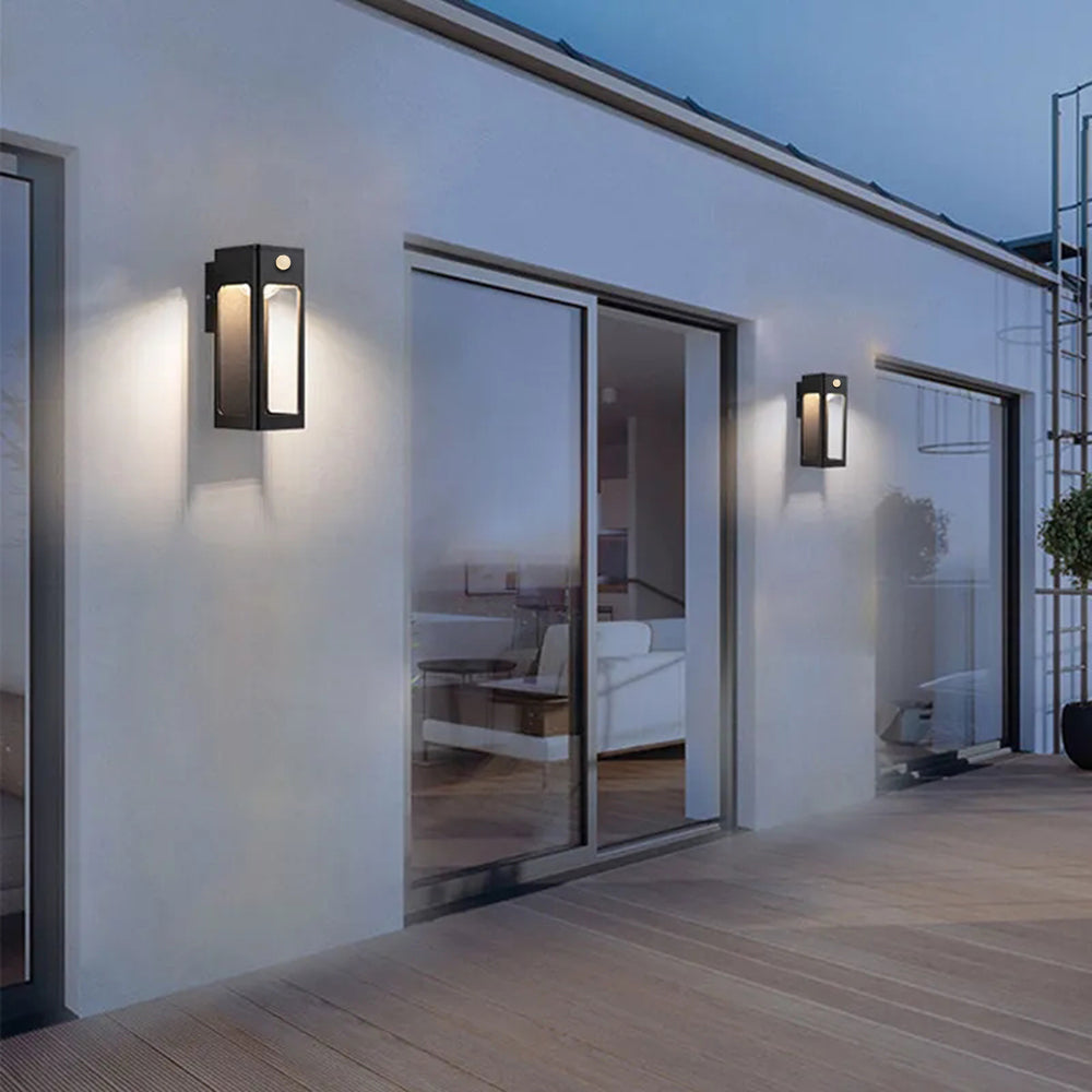 Teniq Nowoczesna Wodoodporna Minimalistyczna Geometryczna Zewnętrzna Lampa Ścienna