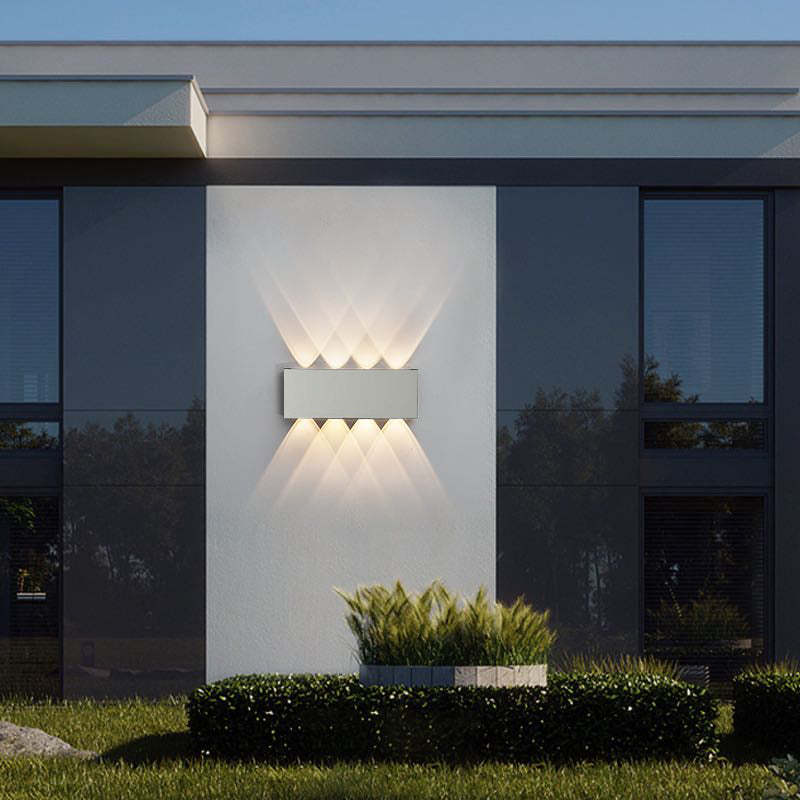 Lampa ścienna Nirex Nowoczesna Prostokątna Zewnętrzna Fala Wodna