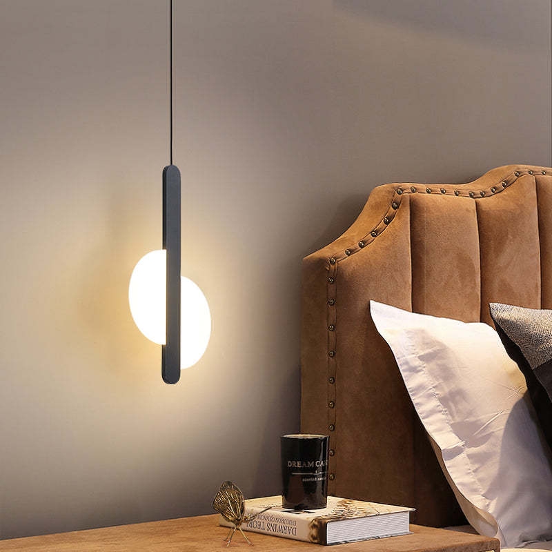 Kori Nowoczesna Lampa Wisząca LED Czarno/Biała do Salonu