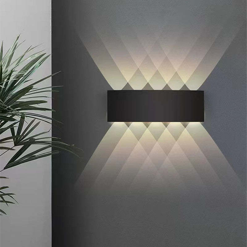 Lampa ścienna Nirex Nowoczesna Prostokątna Zewnętrzna Fala Wodna
