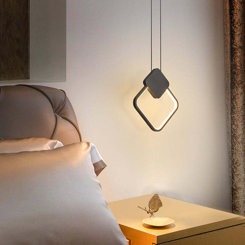 Kori Nowoczesna Lampa Wisząca LED Czarno/Biała do Salonu