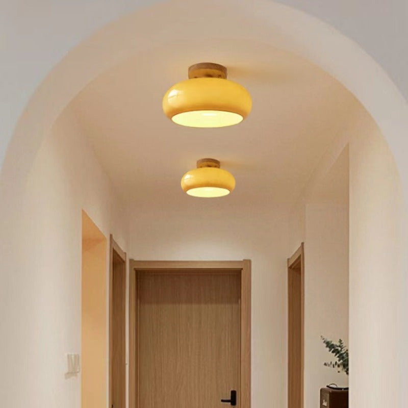 Lampa Sufitowa Velorn Natynkowa Drewniana