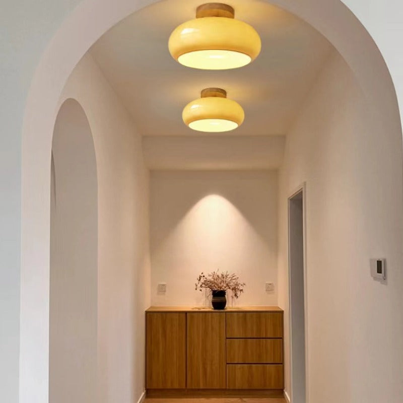 Lampa Sufitowa Velorn Natynkowa Drewniana