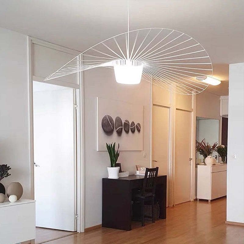Lampa wisząca Xelion Nowoczesna Kwiatowa Tkanina Czarna/Biała/Złota/Brązowa