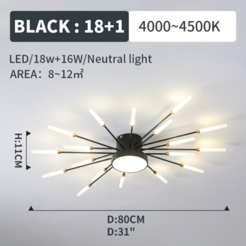 Nowoczesna Lampa Sufitowa LED Vexor 'Fajerwerki' do Dekoracji Domu