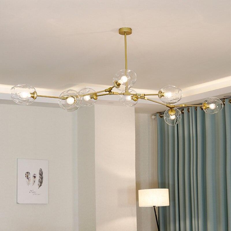 Zerin Nordycka Nowoczesna Szklana Lampa Wisząca z Przezroczystymi Bańkami